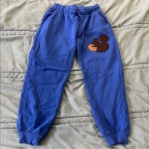 Mini Rodini Blue Joggers with Squirrel Patch